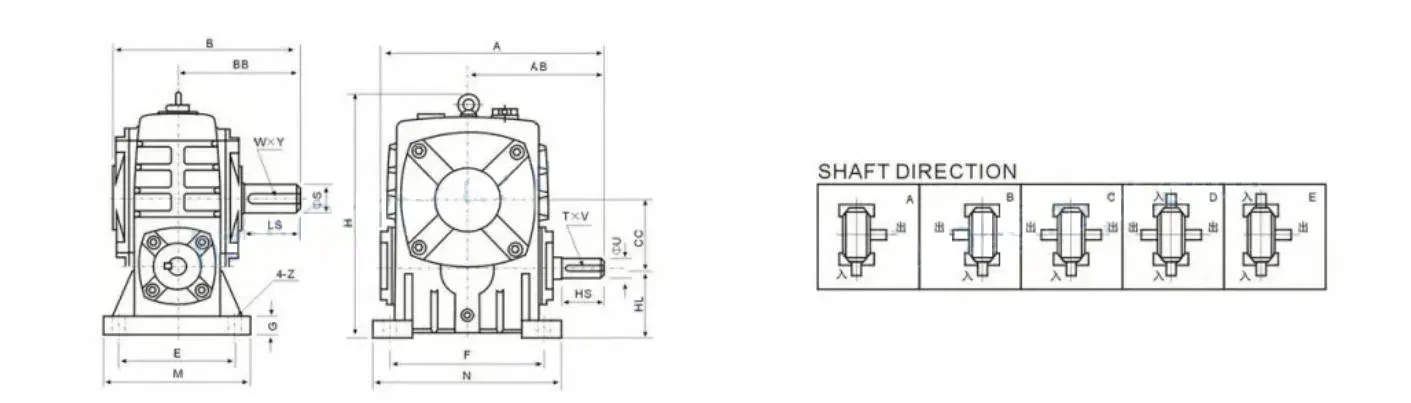 Wpa Series Worm Gearboxes